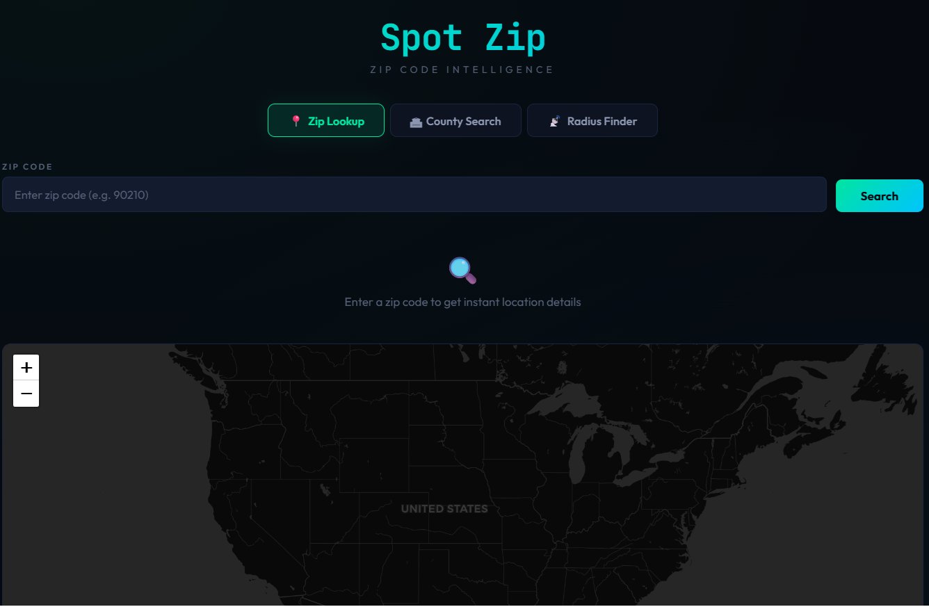 SpotZip Search Dashboard